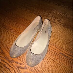 JustFab Shimmering Gold Flats